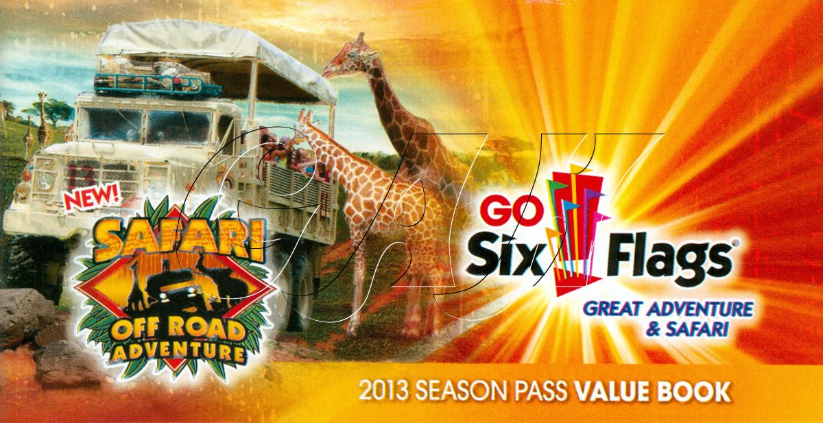 Six Flags Great Adventure Season Pass Coupon Booklets